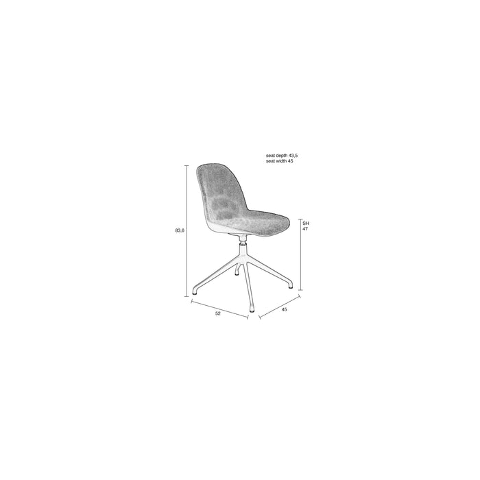 Zuiver Albert Kuip Swivel Eetkamerstoelen  Wit - Set van 2
