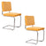 Zuiver Ridge Rib Kink Eetkamerstoelen  Geel - Set van 2