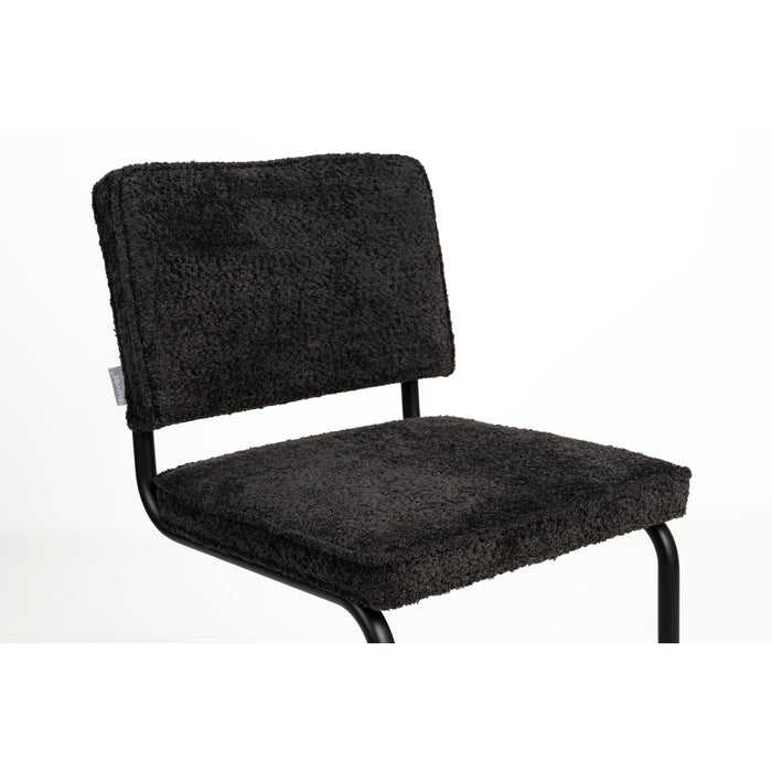 Zuiver Ridge Soft Eetkamerstoelen  Zwart - Set van 2