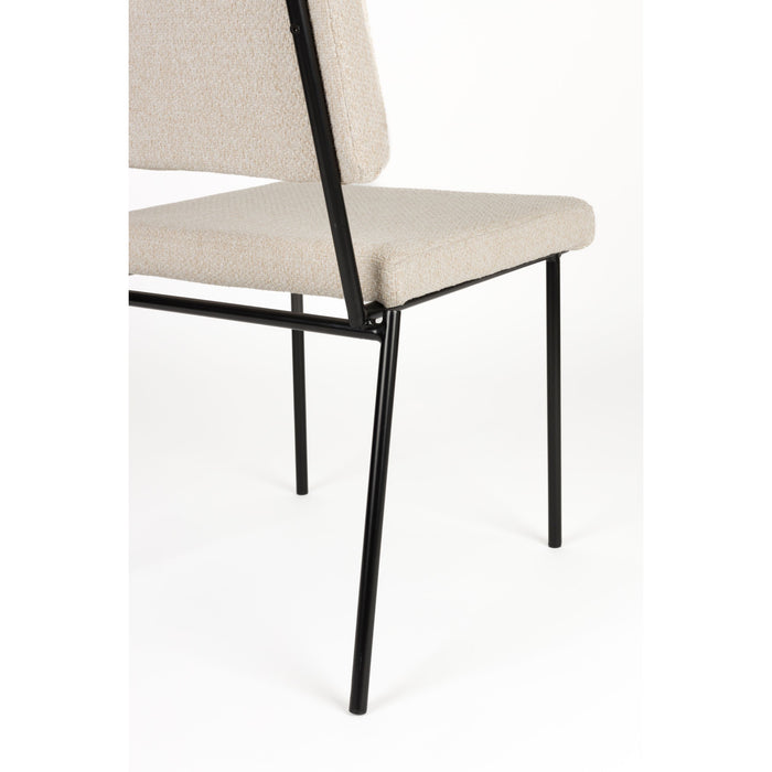 Zuiver Fellow Eetkamerstoelen  Off-White - Set van 2 - Off White