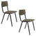 Zuiver Back To School Eetkamerstoelen  Mat Groen - Set van 4