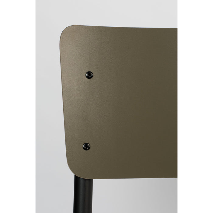 Zuiver Back To School Eetkamerstoelen  Mat Groen - Set van 4