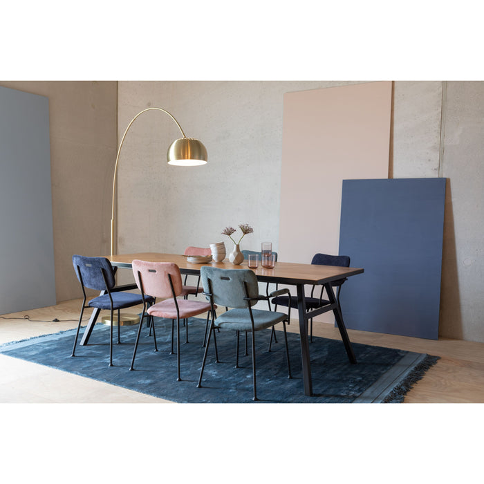 Zuiver Benson Eetkamerstoelen  Donkerblauw - Set van 2