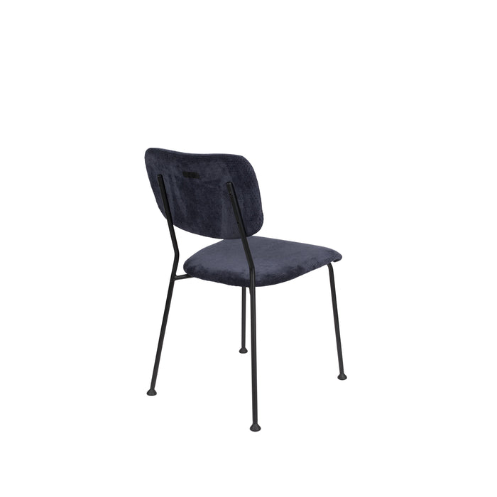 Zuiver Benson Eetkamerstoelen  Donkerblauw - Set van 2
