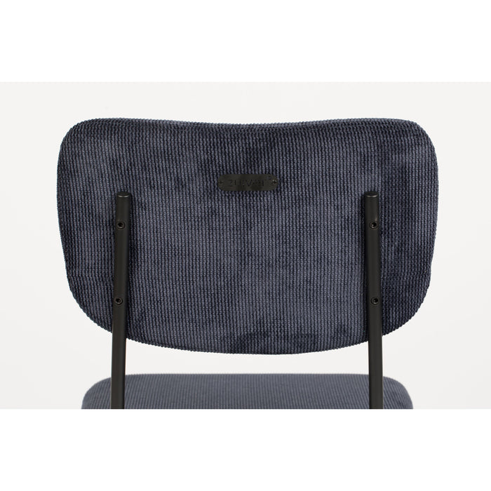 Zuiver Benson Eetkamerstoelen  Donkerblauw - Set van 2