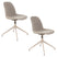 Zuiver Albert Kuip Swivel Eetkamerstoelen  Taupe - Set van 2