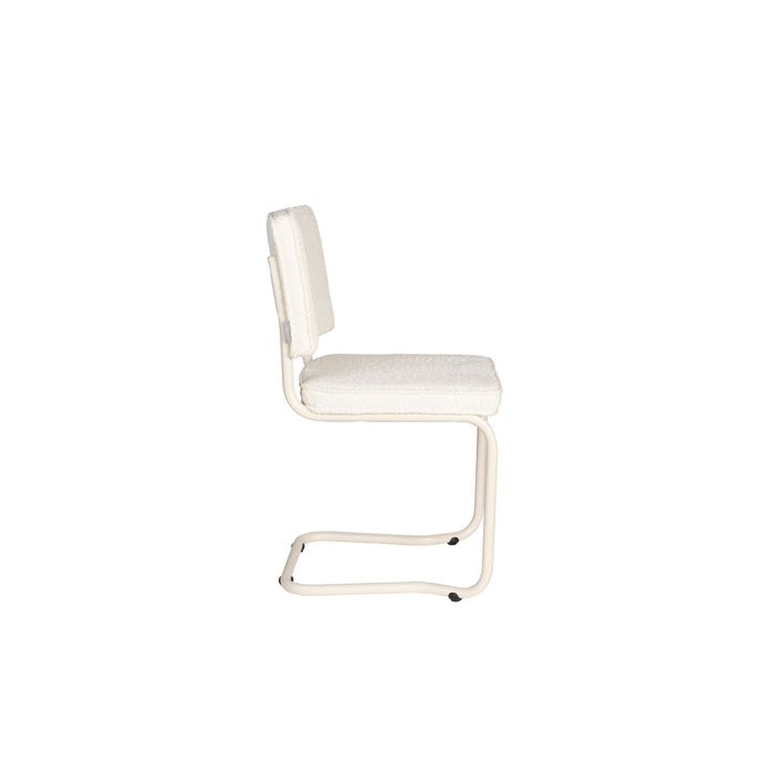 Zuiver Ridge Kink Eetkamerstoelen  Soft Off White - Set van 2
