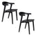 Zuiver Northwood Eetkamerstoelen Hout Zwart - Set van 2