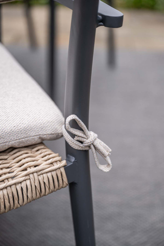 Parijs dining fauteuil - carbon black - natural - sand