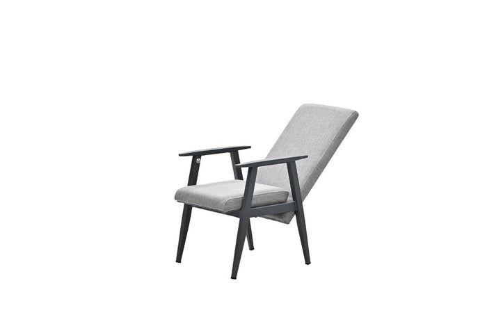 Foggia verstelbare fauteuil - carbon black - sand texfiber