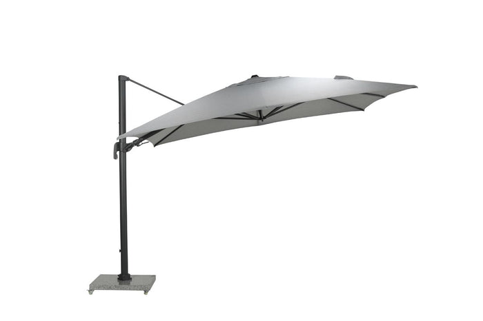 Hawaii Big Pole II parasol - 350x350 cm - carbon black - royal grijs