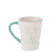 J-Line mok 'Hug In Mug' - keramiek - blauw|wit - 12 stuks