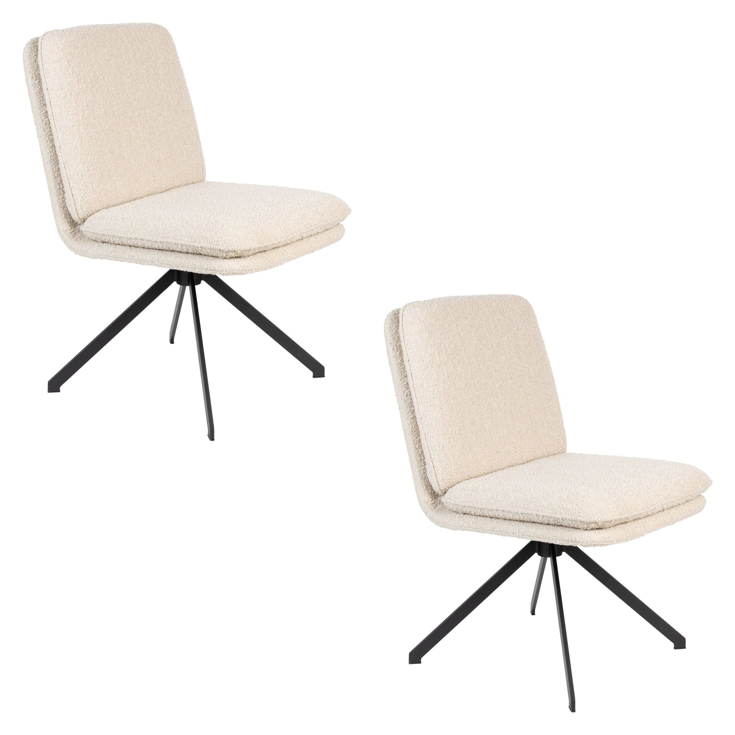 Zuiver Tyler Eetkamerstoelen  - Set van 2 - Wit