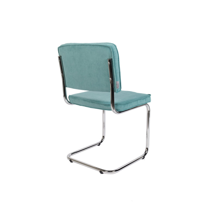 Zuiver Ridge Rib Eetkamerstoelen  Blauw - Set van 2