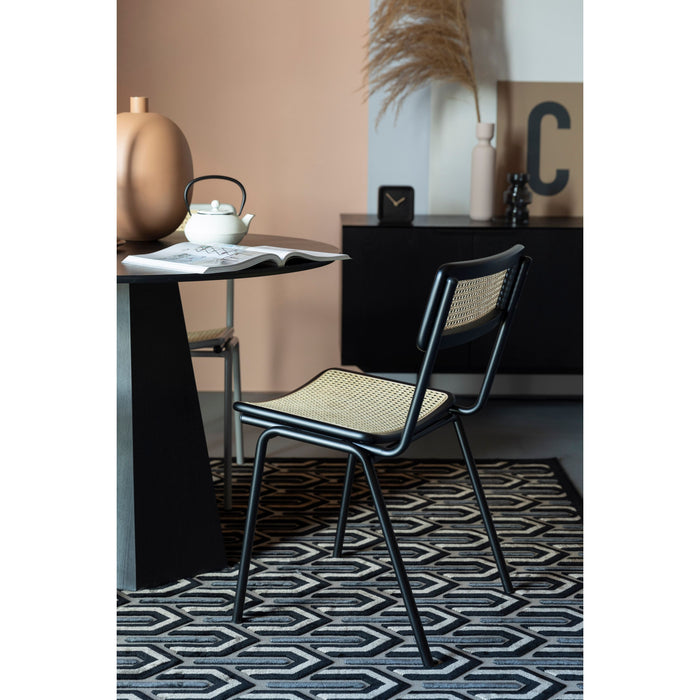 Zuiver Jort Eetkamerstoelen  Naturel|Zwart - Set van 2