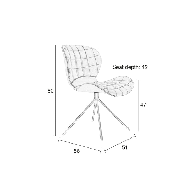 Zuiver OMG Eetkamerstoelen  Licht Grijs - Set van 2