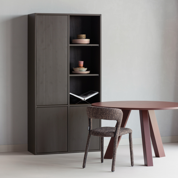 WOOOD Merel opbergkast - Grenen - Middenbruin - 100x200x44