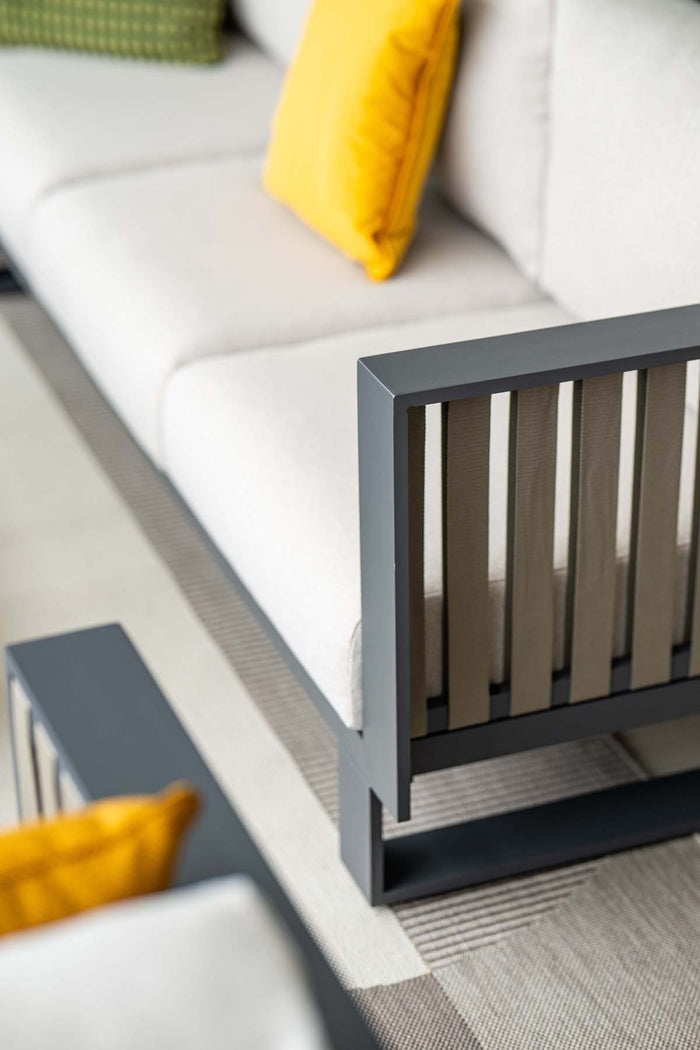 Bologna lounge fauteuil - carbon black - taupe - desert sand