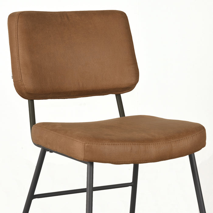 LABEL51 Eetkamerstoel Noah - Cognac - Microfiber