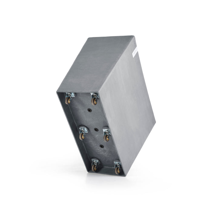 Ecopots Paris Bloempot Met Wielen B 85 x D 40 cm - Blauwgrijs