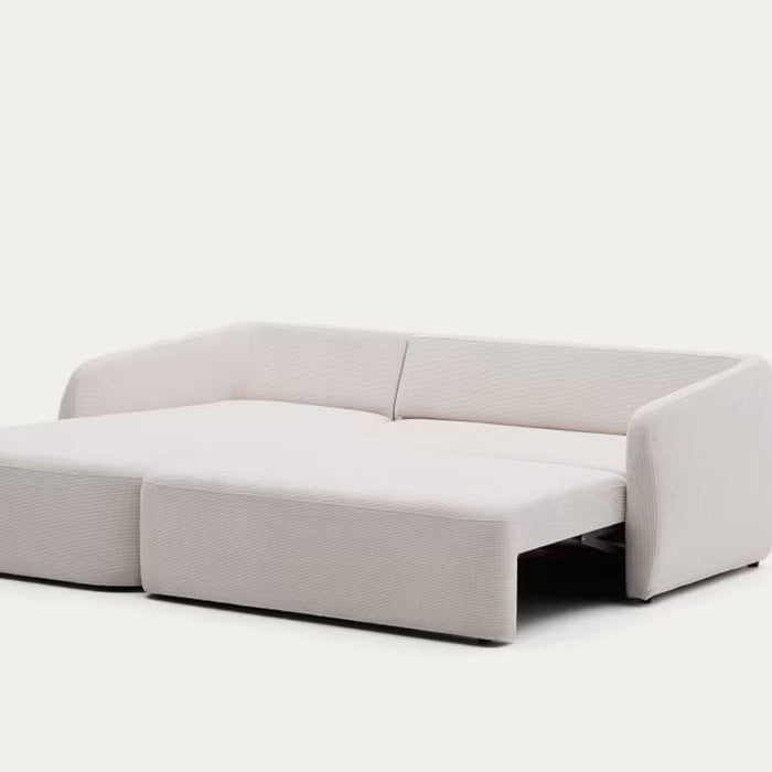 Kave Home Laira 3-zitsslaapbank met Chaise Longue Links - Beige