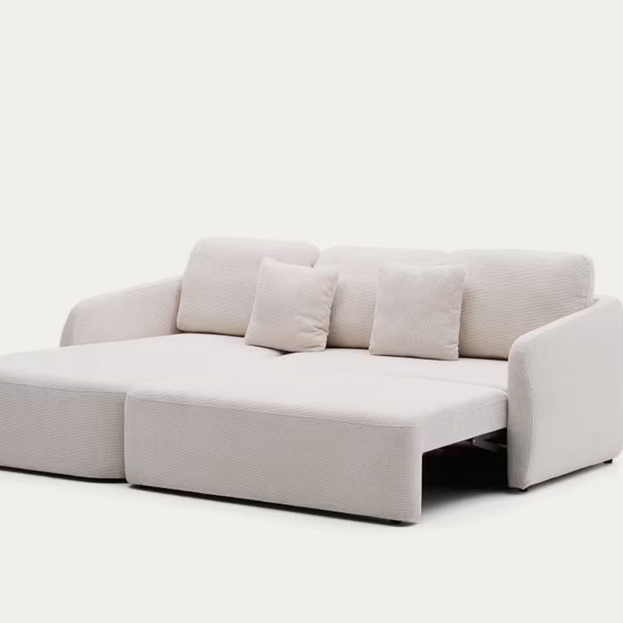 Kave Home Laira 3-zitsslaapbank met Chaise Longue Links - Beige