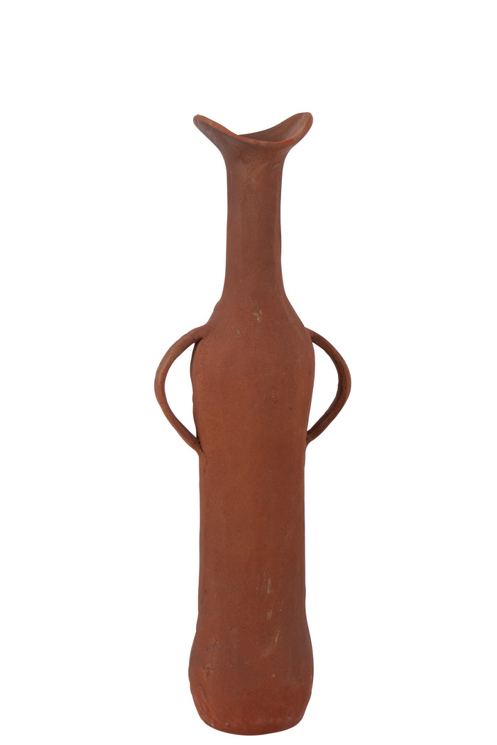 J-Line vaas - aluminium - terracotta - large