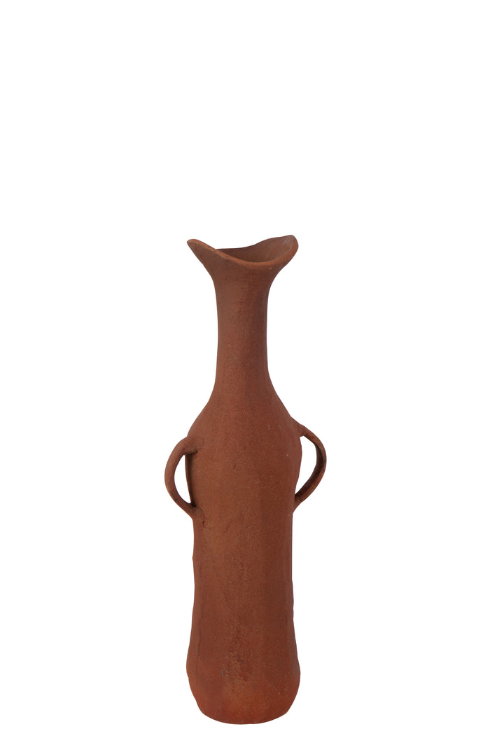 J-Line vaas - aluminium - terracotta - small