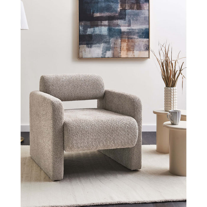 Beliani - HALLSBERG - Fauteuil - Taupe - Bouclé