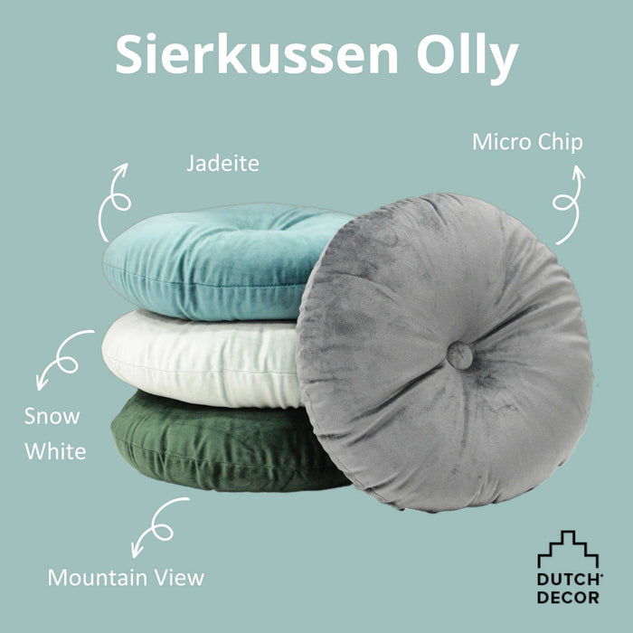 Dutch Decor sierkussen OLLY - Ø40 cm Jadeite