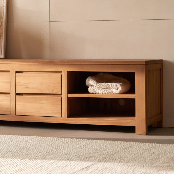 Tikamoon - Patio - Tv-meubel van massief teakhout 200 cm