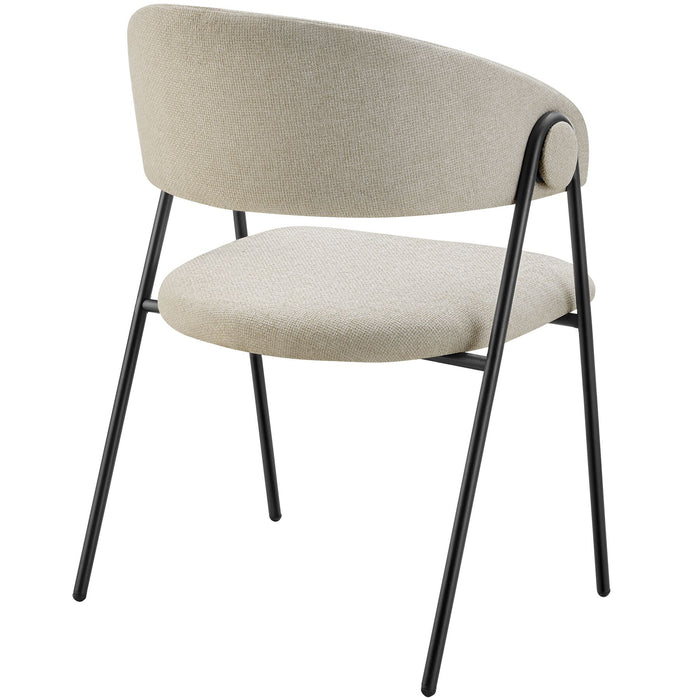 tectake® Eetkamerstoel Bedano, gestoffeerd, geweven stof, 150 kg