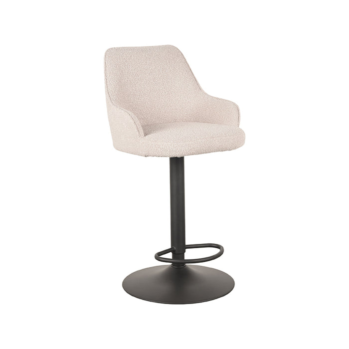 LABEL51 - Barkruk Fender - Naturel Boucle - Zwart Metaal