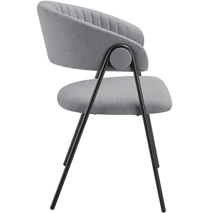 tectake® Eetkamerstoel Bedano, gestoffeerd, geweven stof, 150 kg