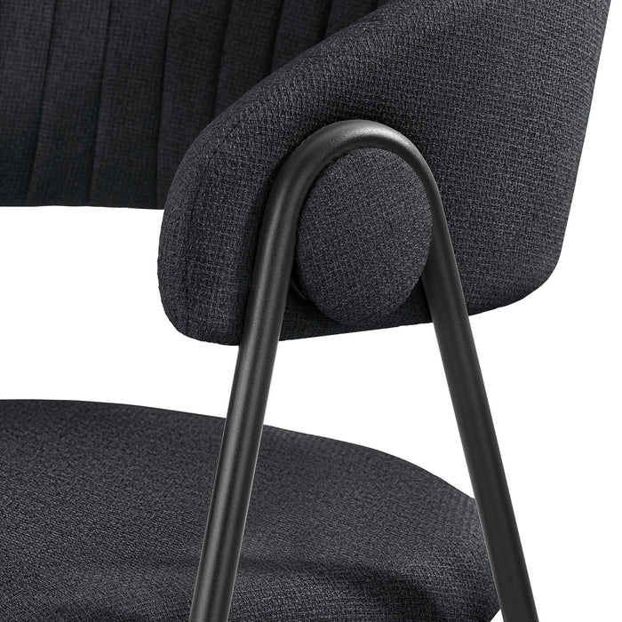 tectake® Eetkamerstoel Bedano, gestoffeerd, geweven stof, 150 kg