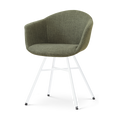 Nolon Noa-Otis eetkamerstoel forestgroen - wit onderstel