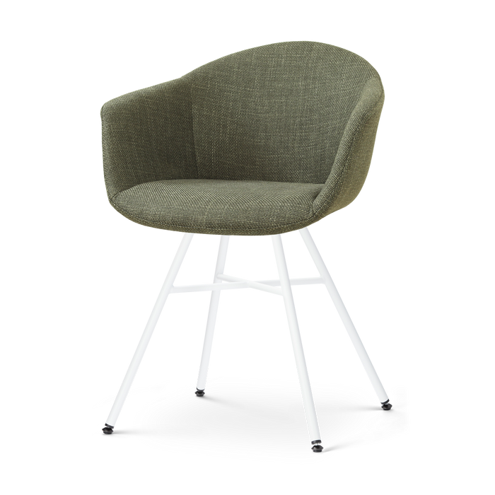 Nolon Noa-Otis eetkamerstoel forestgroen - wit onderstel