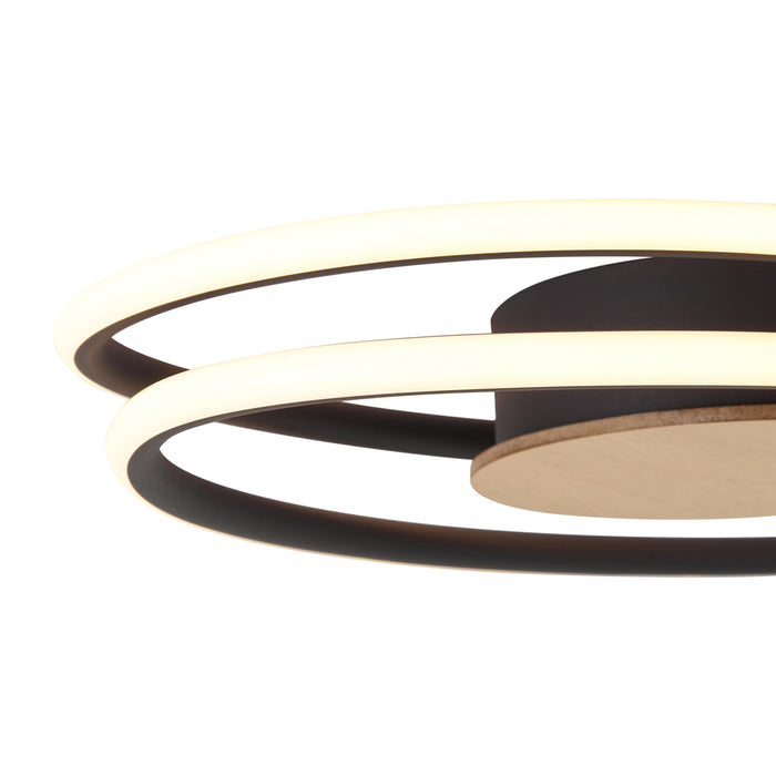 QAZQA Design plafondlamp hout incl. LED 3-staps dimbaar - Rowan