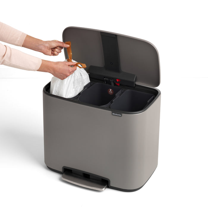 Brabantia Bo Pedaalemmer 33 Liter (3x11 Liter)