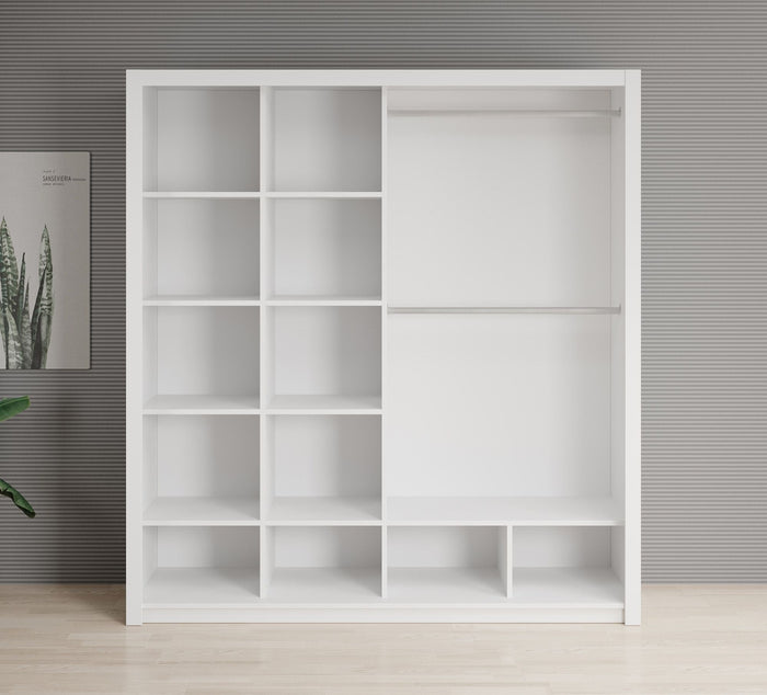 Meubella - Kledingkast Blake - Wit - 200 cm