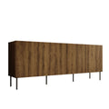 Meubella - Dressoir Tartagal - Donkerbruin eiken - 200 cm