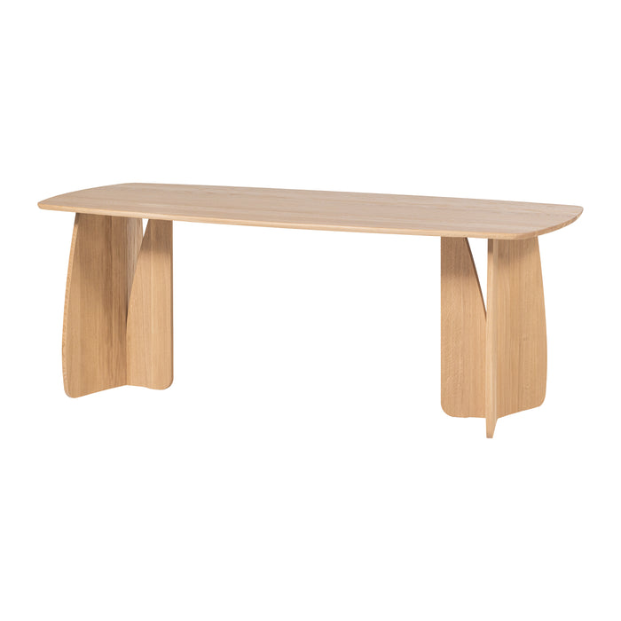 by fonQ Oakline Curve Eettafel B 200 cm - Natural