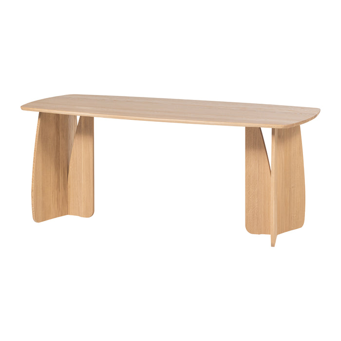 by fonQ Oakline Curve Eettafel B 200 cm - Natural