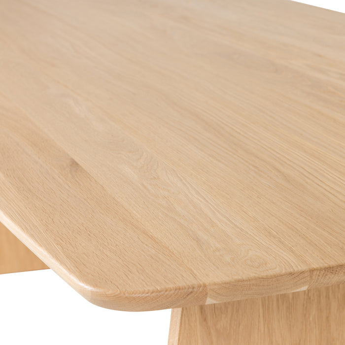 by fonQ Oakline Curve Eettafel B 200 cm - Natural