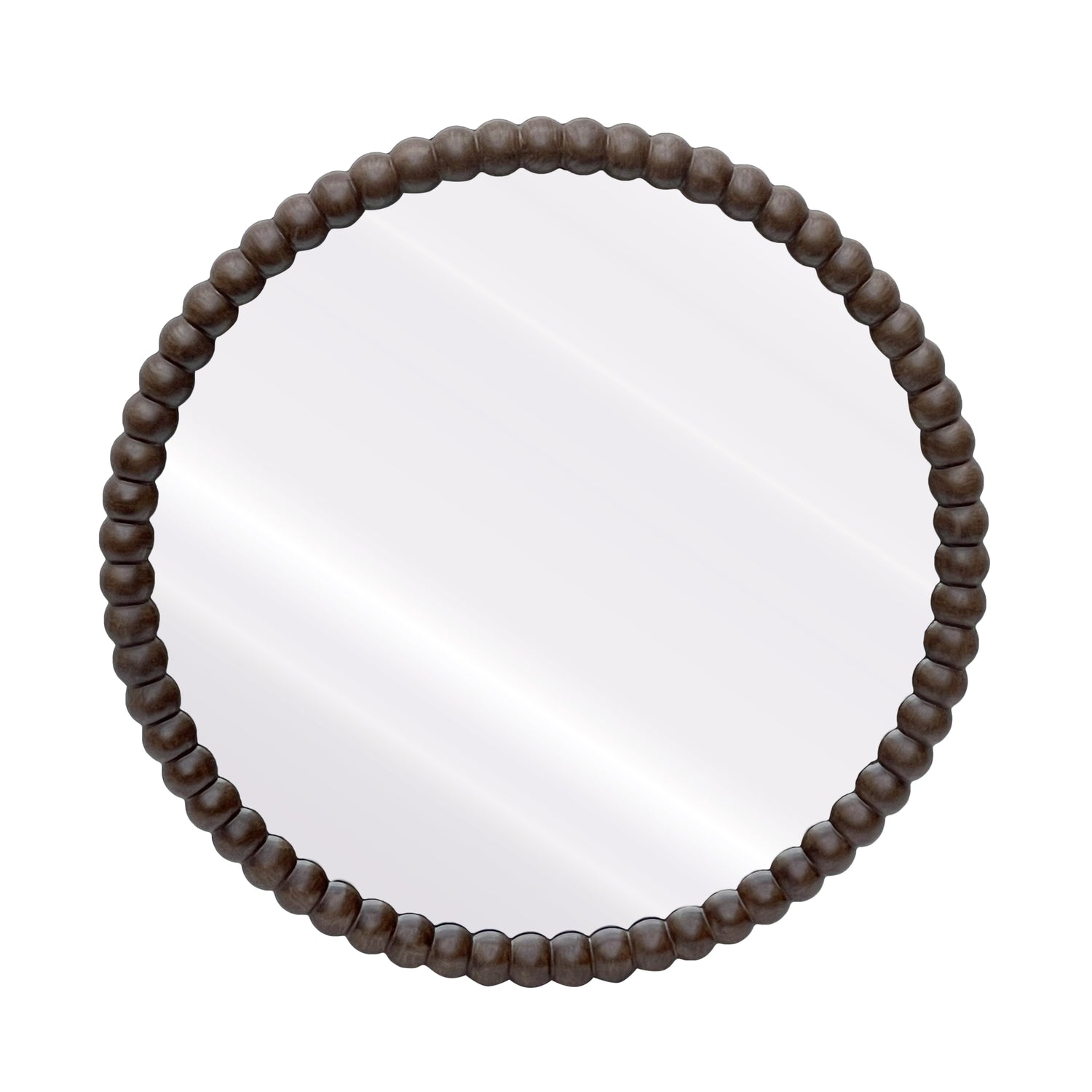 by fonQ Pompom Spiegel Ø 71 cm - Walnoot