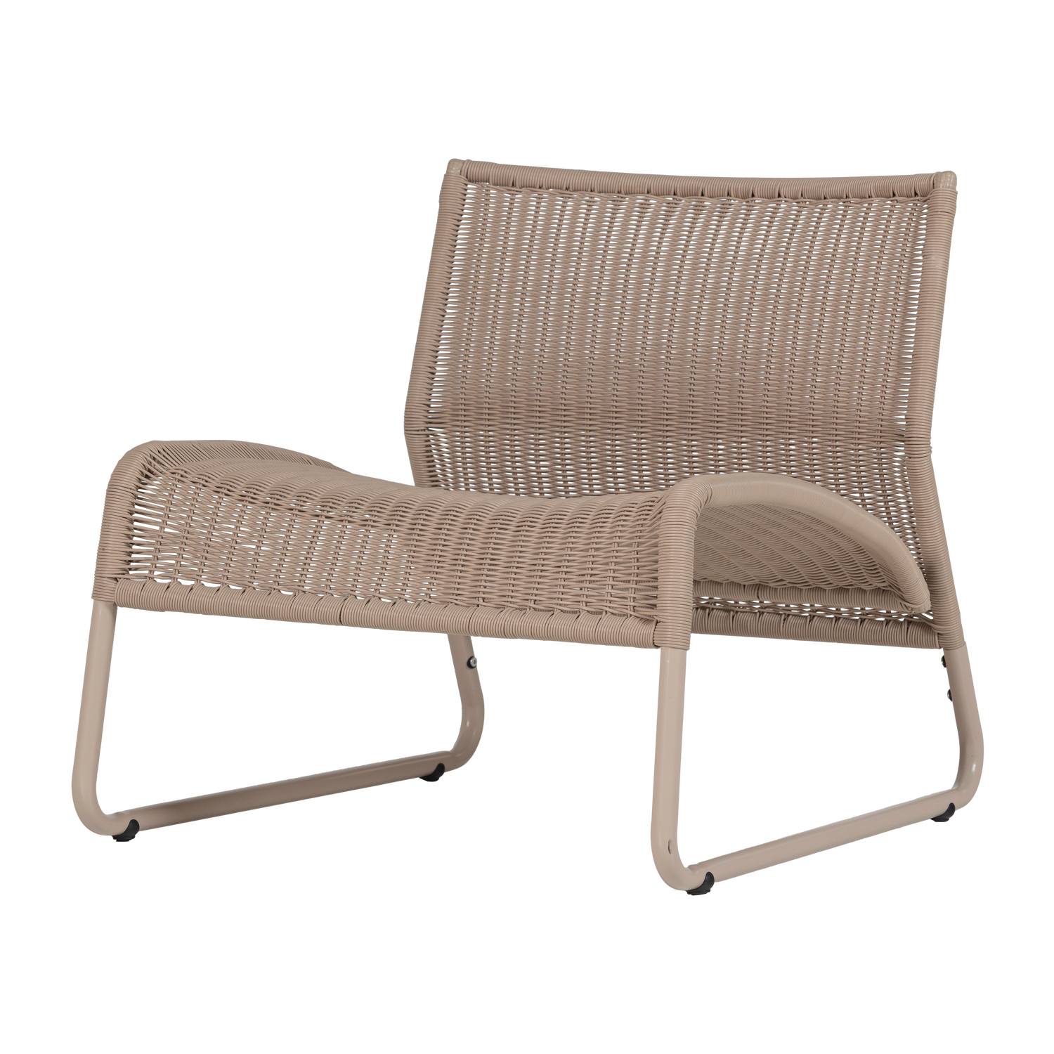 WOOOD West Tuin Loungestoel - Kunststof - Zand - 67x78x70