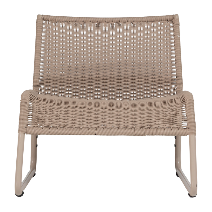 WOOOD West Tuin Loungestoel - Kunststof - Zand - 67x78x70