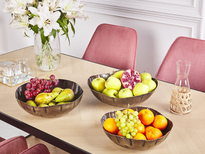 Beliani - PINANG - Decoratieve schalen set van 3 - Messing - IJzer