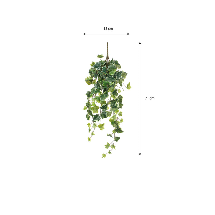 Mica Decorations Hedera hangend groen bont - l71xb20xh15cm
