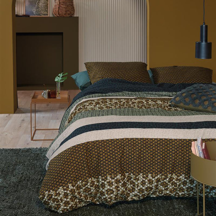 Beddinghouse Gino Dekbedovertrek 200 x 220 cm - Groen